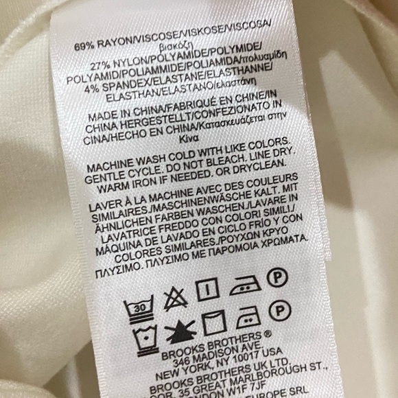 NWT brooks brothers off white Ponte knit scalloped hems & neckline size medium - Picture 12 of 13